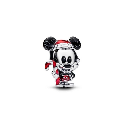 Billede af Pandora Disney Mickey Mouse Jul charm sølv m. emalje