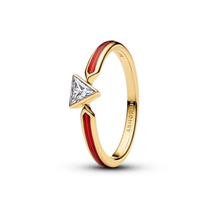 Billede af Pandora Marvel Iron Man ring forgyldt metalblanding m. cz (str. 60)