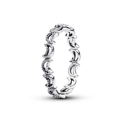 Billede af Pandora Halvmåne ring sølv (str. 48-60)