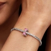 Billede af Pandora Pink Sløjfe charm sølv m. cz