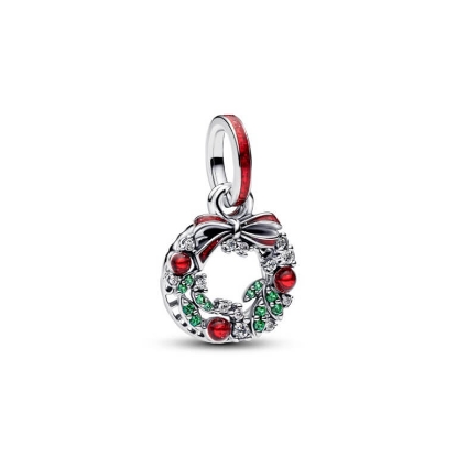 Billede af Pandora Adventskrans charm sølv m. emalje + cz
