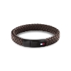 Billede af Tommy Hilfiger Round Braided armbånd brunt læder (21-22 cm)