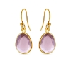Billede af Susanne Friis Bjørner øreringe forgyldt sølv m. lys ametyst