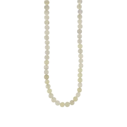 Billede af Susanne Friis Bjørner halskæde forgyldt sølv m. lys serpentin sten (40-45 cm)