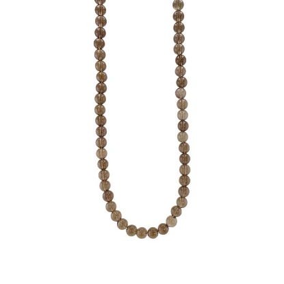 Billede af Susanne Friis Bjørner halskæde forgyldt sølv m. røgkvarts (40-45 cm)