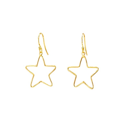 Billede af Susanne Friis Bjørner øreringe søstjerne forgyldt sølv