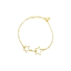 Billede af Susanne Friis Bjørner Armbånd forgyldt sølv m. søstjerner (16-20cm)