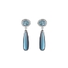 Billede af Susanne Friis Bjørner øreringe sølv m. London Blue krystal