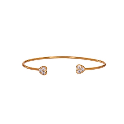 Billede af STINE A J'Adore Bangle armring forgyldt sølv m. cz