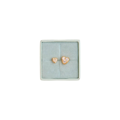 Billede af STINE A Love Box 173 - J'Adore You forgyldt sølv øreringe m. cz