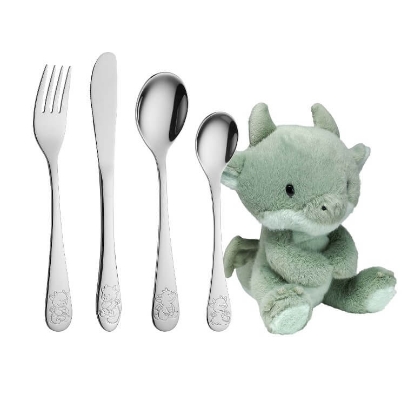Billede af Nordahl Andersen Bestiksæt m. bamse (Drage)