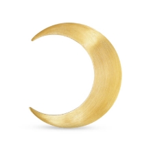 Billede af Jane Kønig Massive Half Moon Stud ørering forgyldt sølv (1 stk) - Højre