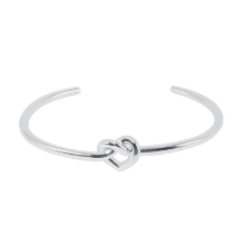 Billede af Jane Kønig Tied Heart armring sølv (Medium - 61 mm)