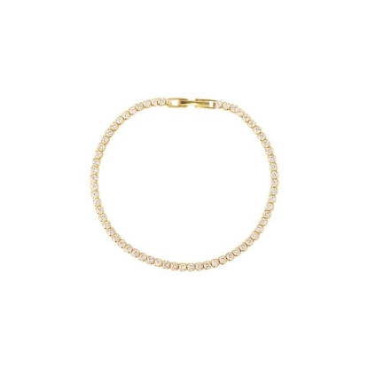 Billede af Aqua Dulce Tennis Medium armbånd forgyldt sølv m. cz (17-18 cm)