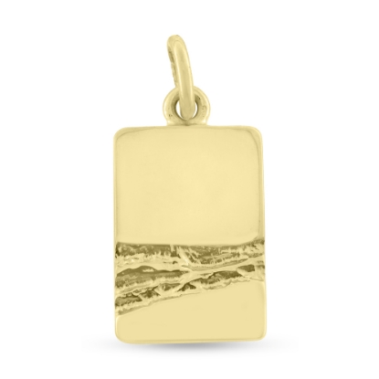 Billede af Vedhæng massivt, 14*20 mm. tk. 2,0 mm. 925s.forgyldt