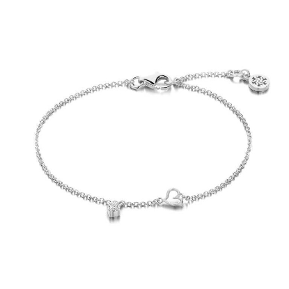 Billede af Spirit Icons Frida armbånd sølv m. cz (17-19 cm)