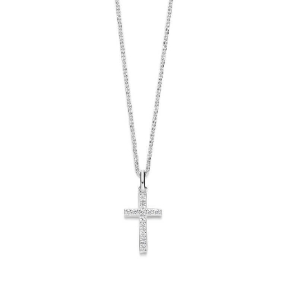 Billede af Spirit Icons Divine CZ (S) halskæde sølv (42-45 cm)