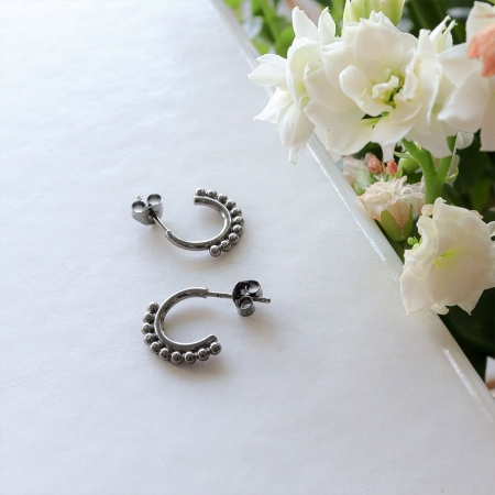 Billede til varegruppe Øreringe Sort Sølv