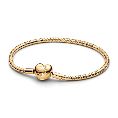 Billede af Pandora Armbånd forgyldt m. hjerte (20cm)