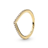Billede af Pandora ring Funklende Wishbone m. cz forgyldt metalblanding str. 48-60