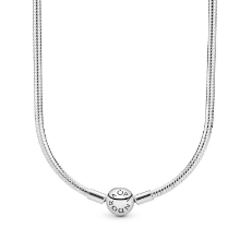 Billede af Pandora collie sølv m/rund P-lås 42 cm