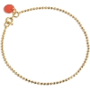 Billede af ENAMEL Copenhagen Ball Coral armbånd sølv forgyldt kuglekæde (17,5cm)
