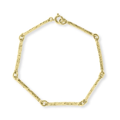 Billede af Armlænke stav råsølv 925 s. 18 cm. forgyldt