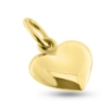 Billede af Vedhæng hjerte, massivt, ovalt øsken, 925s forgyldt