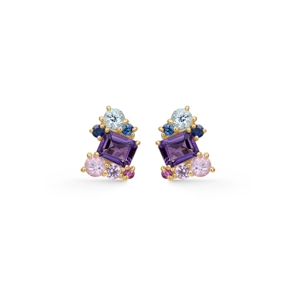 Billede af Mads Z "Four Seasons - Summer" øreringe 14 kt. guld m. ægte sten