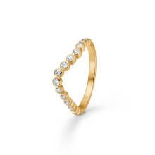 Billede af Mads Z "Freya" ring 14 karat guld m. 0,28 ct. W.SI brillanter (str. 54)