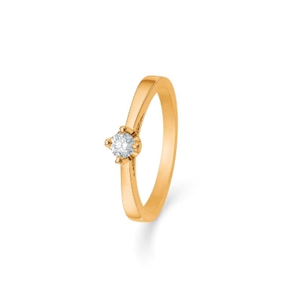 Billede af Mads Z 14 kt. ring "Crown Solitaire" m. 0,16ct. brill. W.SI str 54
