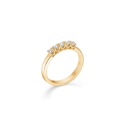 Billede af Mads Z "Crown Alliance" ring 14 kt m. 5 x 0,04 ct w/si brillanter str. 50