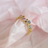 Billede af Mads Z "Luxury Rainbow" ring 14 kt m.ægte sten (str. 50-60)