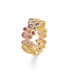 Billede af Mads Z "Luxury Rainbow" ring 14 kt. dobbelt m.ægte sten (str. 50-60)
