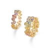Billede af Mads Z "Luxury Rainbow" ring 14 kt. dobbelt m.ægte sten str. 60