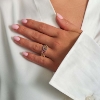 Billede af Mads Z "Luxury Rainbow" ring 14 kt. dobbelt m.ægte sten str. 60