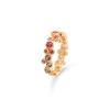 Billede af Mads Z "Luxury Rainbow" ring 14 kt m. røde ædelsten (str. 52)