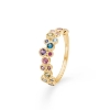 Billede af Mads Z "Luxury Rainbow Petite" ring 14 kt guld m.ægte sten (str. 56)
