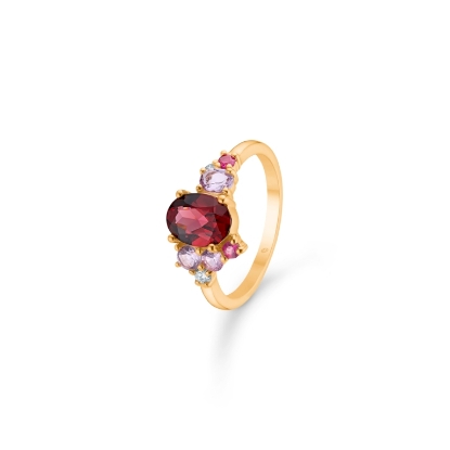 Billede af Mads Z "Four Seasons - Autumn" ring 14 kt. guld m. ægte sten (str. 60)