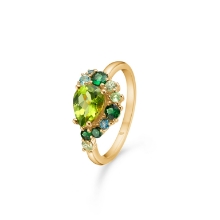 Billede af Mads Z "Four Seasons - Spring" ring 14 kt. guld m. ægte sten (str. 60)