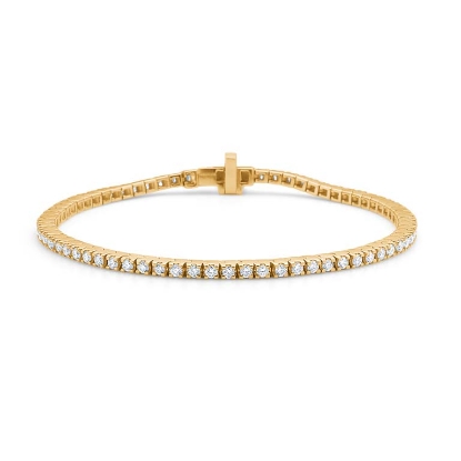 Billede af Mads Z "Tennis" armbånd 14 kt. guld m. 1,50 ct. w/si brillanter (17,5 cm)