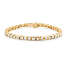 Billede af Mads Z "Tennis" armbånd 14 kt. guld m. 3,50 ct. w/si brillanter (17,5 cm)
