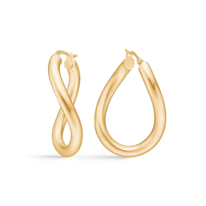 Billede af Mads Z "Silvia" øreringe 8 kt. guld 35mm