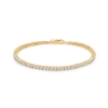 Billede af Mads Z "Tennis" armbånd 8 kt. guld m. zirkonia (18 cm)