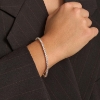 Billede af Mads Z "Tennis" armbånd 8 kt. guld m. zirkonia (18 cm)