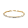 Billede af Mads Z "Tennis" armbånd 8 kt. guld m. zirkonia (19 cm)