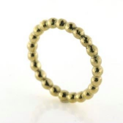 Billede af Ring kugler hele vejen rundt, br. 2,8 mm. massiv, str. -59. 925 s. forgyldt