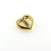 Billede af Vedhæng hjerte, åbent massivt, hj. 10 mm. 925s. forgyldt