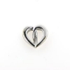 Billede af Vedhæng hjerte, åbent massivt, hj. 10 mm. 925s.