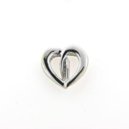 Billede af Vedhæng hjerte, åbent massivt, hj. 10 mm. 925s.